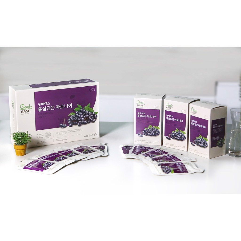 Nước Hồng Sâm Goodbase Aronia (30 gói) - nước hồng sâm nguyên chất