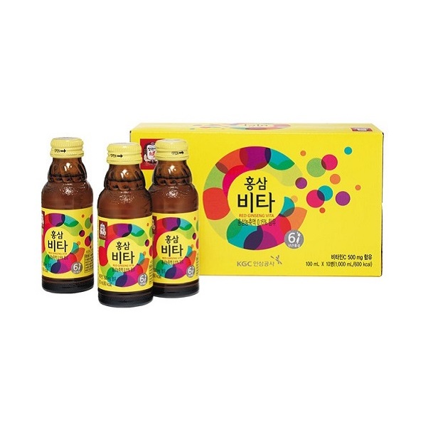 Nước uống tăng lực hồng sâm Vita (100ml * 10 chai) - Ảnh 3